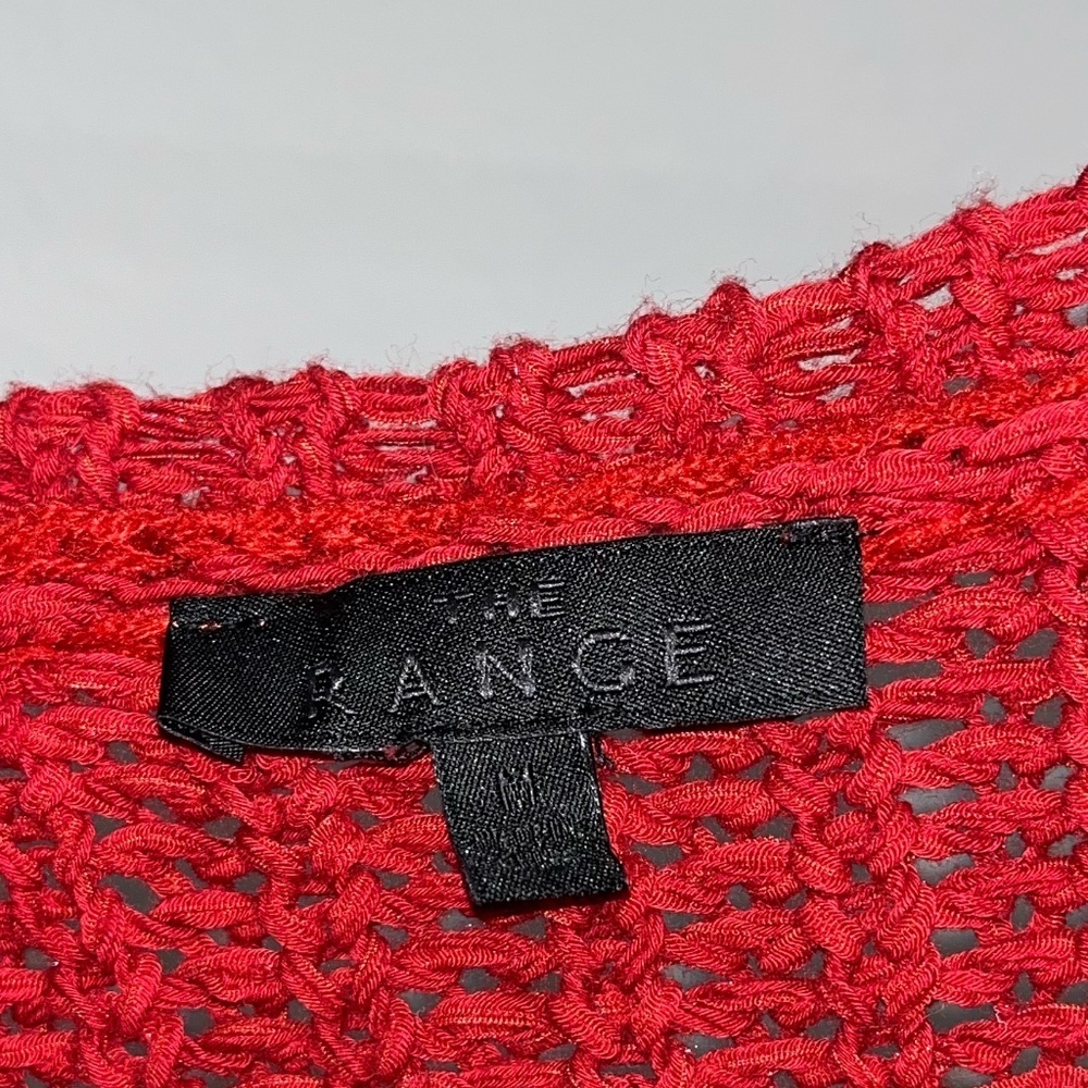 THE RANGE x REVOLVE | Chunky Cable Knit Crewneck Pullover in Red | Size Medium - Picture 5 of 8